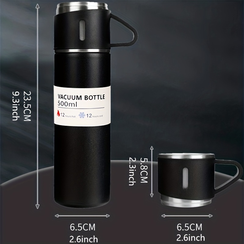 Stainless Steel Vacuum Flask Vacuum Insulated Water Bottle With Cup Lid For  Coffee Hot Drink And Cold Drink Water - Temu