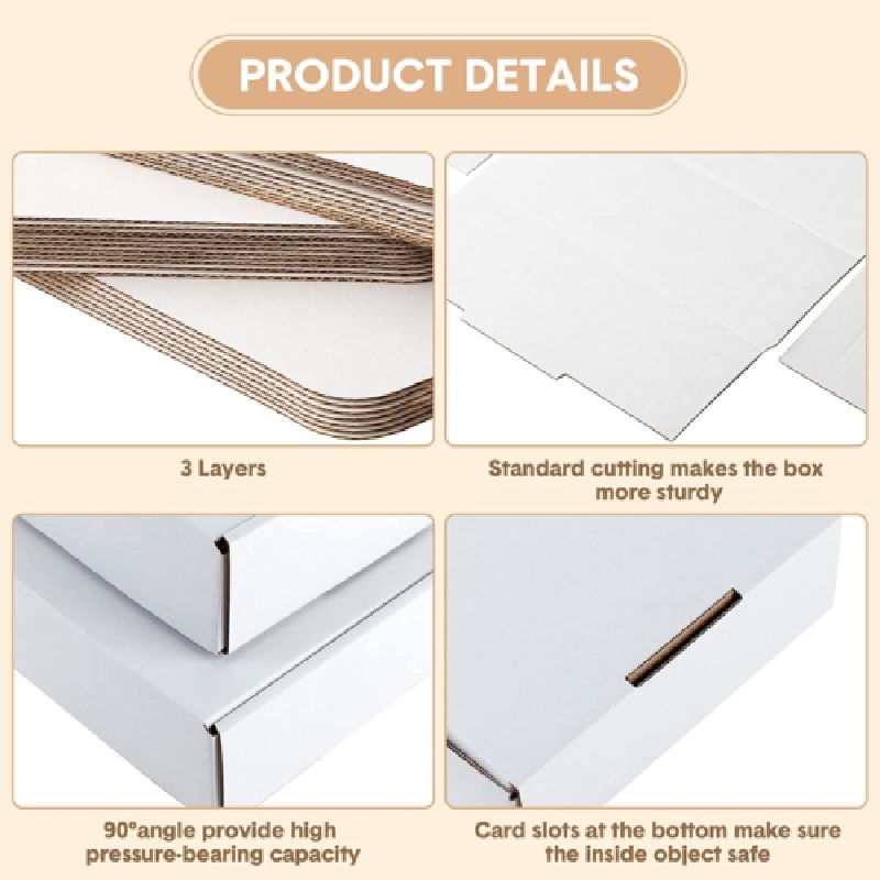 lid and bottom carton corrugated 3 layers cardboard cube storage