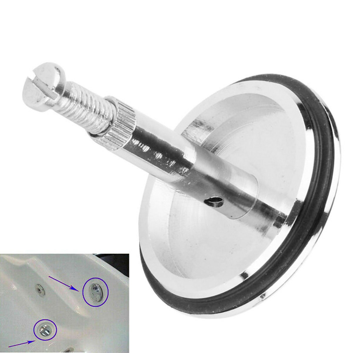 Rubber Sink Plug, Clear Drain Stopper with Hanging Ring for