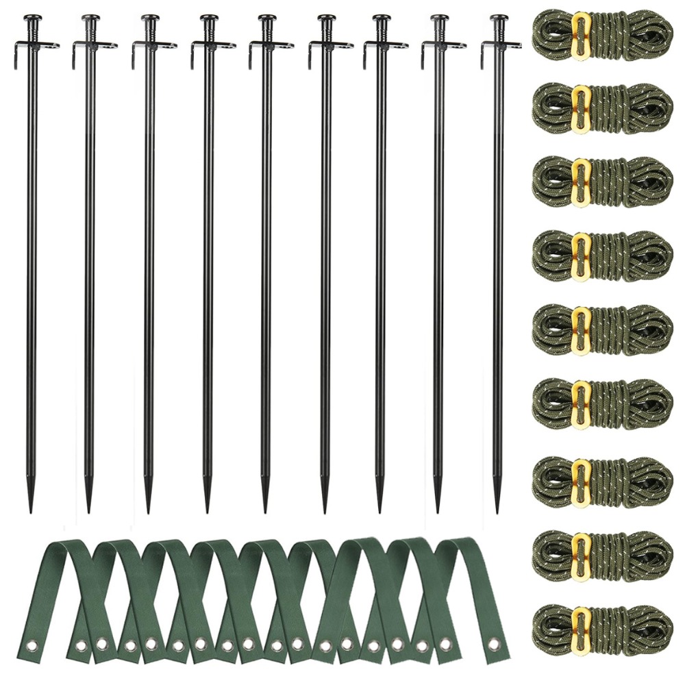 Kit de 5 estacas para sardinas L: 23 cm acero suelos duros - CS10834 