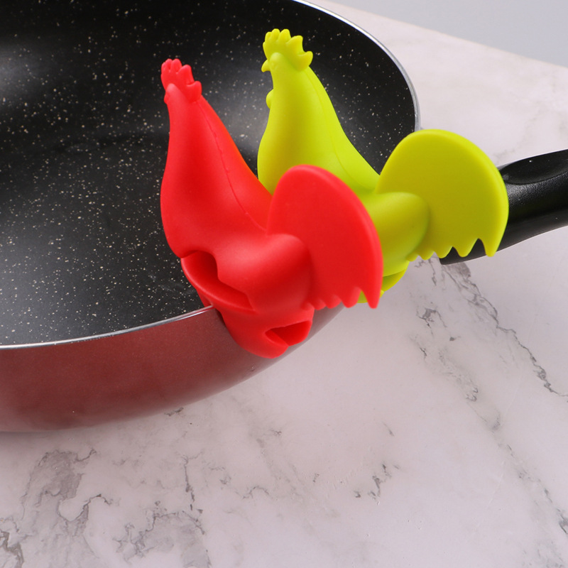 Portable Pot Clips Kitchen Cartoon Silicone Plastic Pot Side Clip