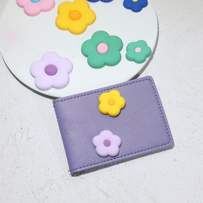 Cartoon Flower Charms Inserts For Bag, Silicone Lightweight