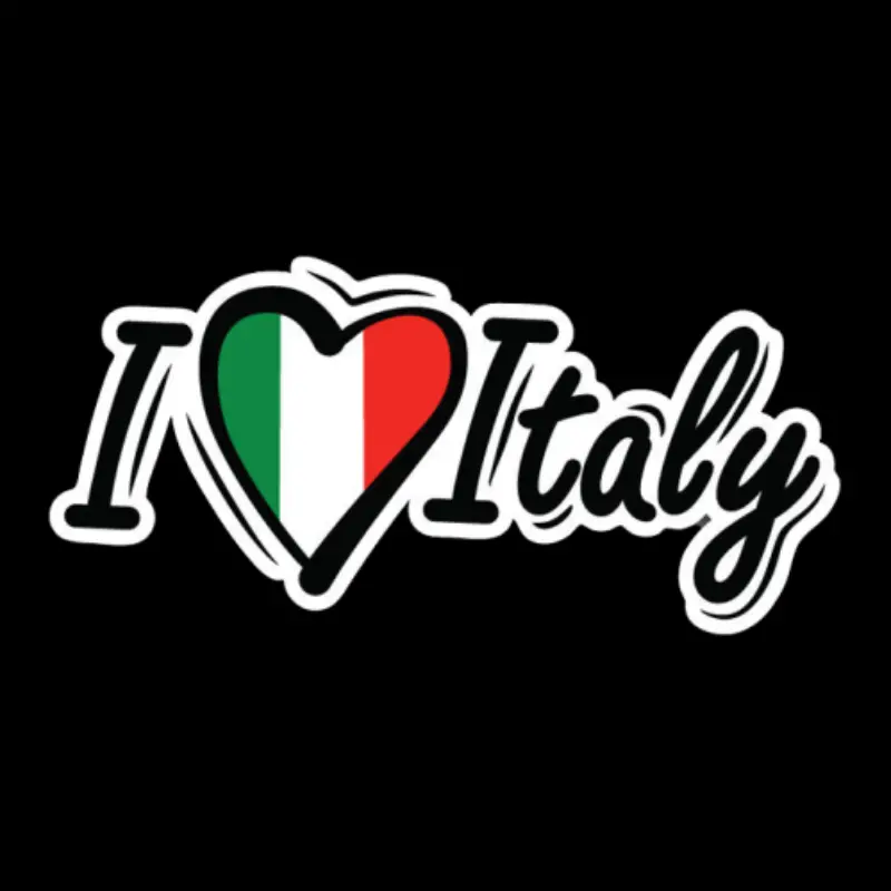 Ich Liebe Italien Flagge Slogan Auto Aufkleber Aufkleber, Auto