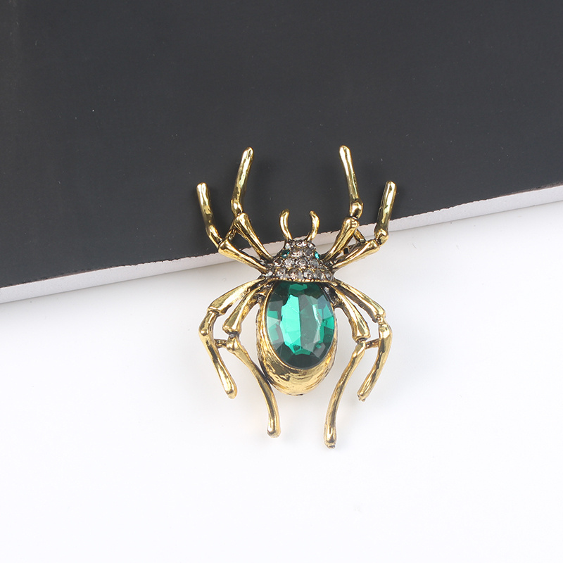 Fashion Spider Brooch Green Red Blue Classic Spider Insect Brooch