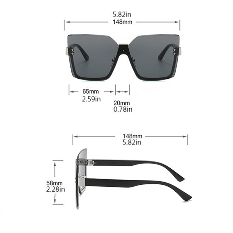 FULL TILT Rimless Square Charm Sunglasses