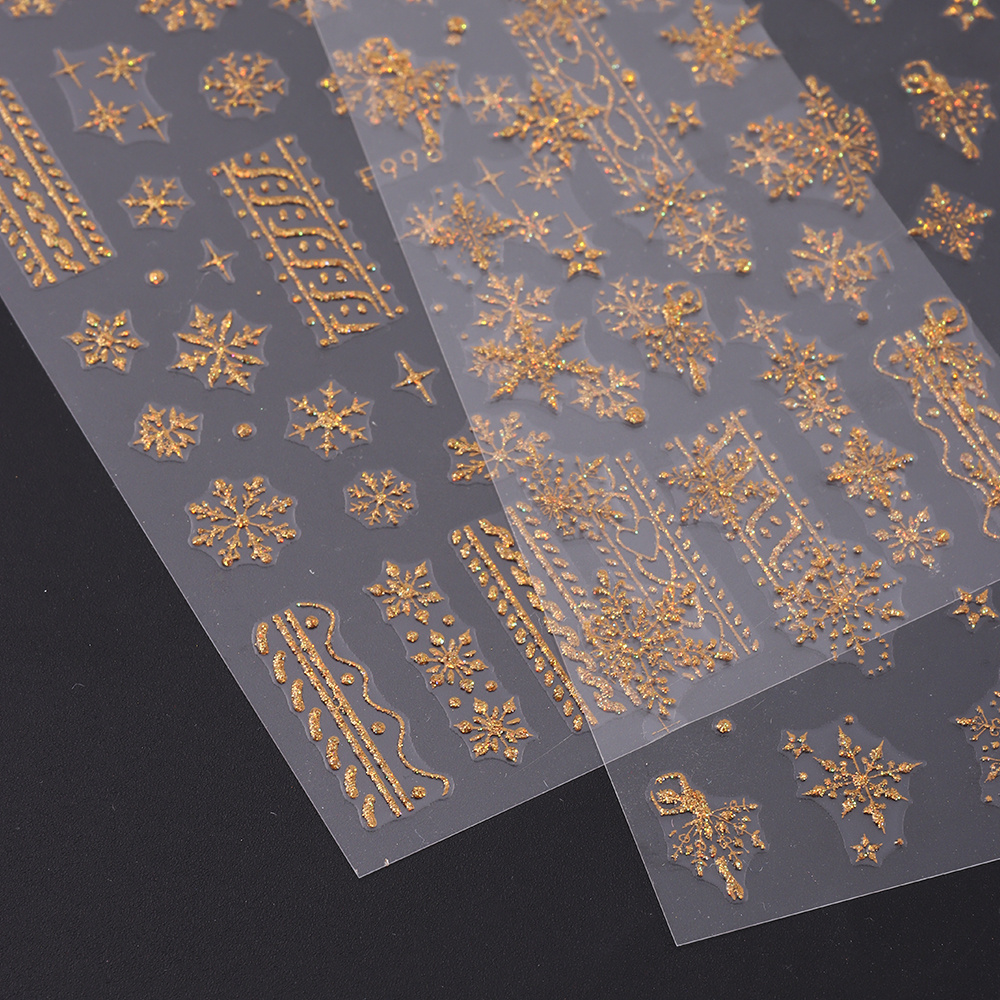 3-d White Glitter Snowflake Stickers