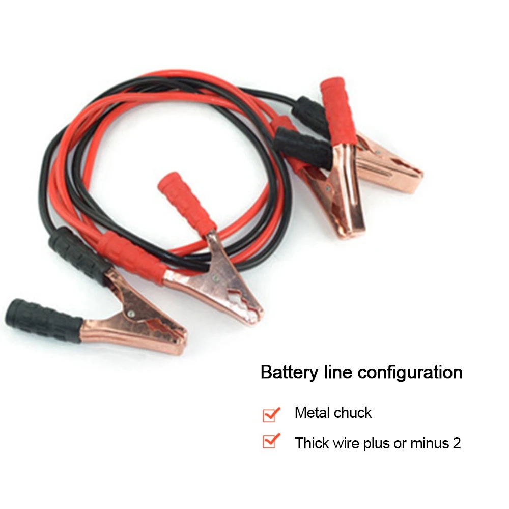 Car Battery Charger 500A Emergency Power Start Cable Booster Jumper Cable  78.74x7086.61inch Car Battery Starter Power Wire Emergency Tools