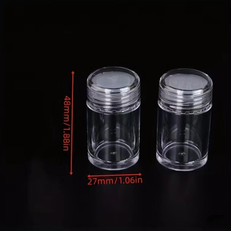 Empty Powder Jars Plastic Transparent Medicine Powder - Temu