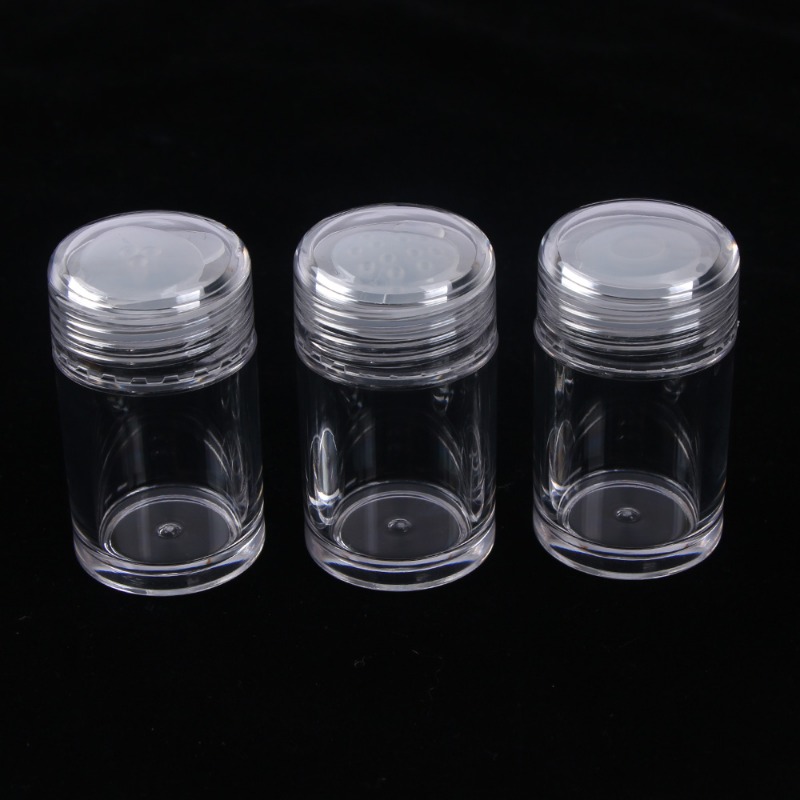 Empty Powder Jars Plastic Transparent Medicine Powder - Temu