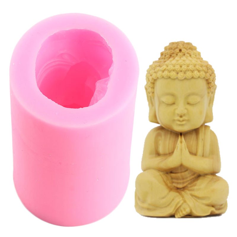 3D Buddha Candle Mould Silicone Molds for Soap Making Silicon DIY