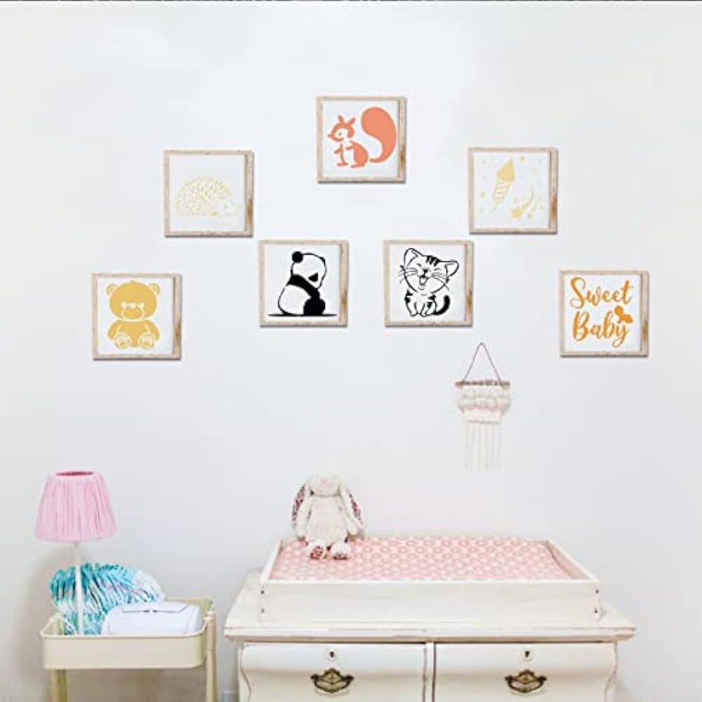Set of 20 Baby Shower Stencils for Onesies, Bibs, Bodysuits, Bags