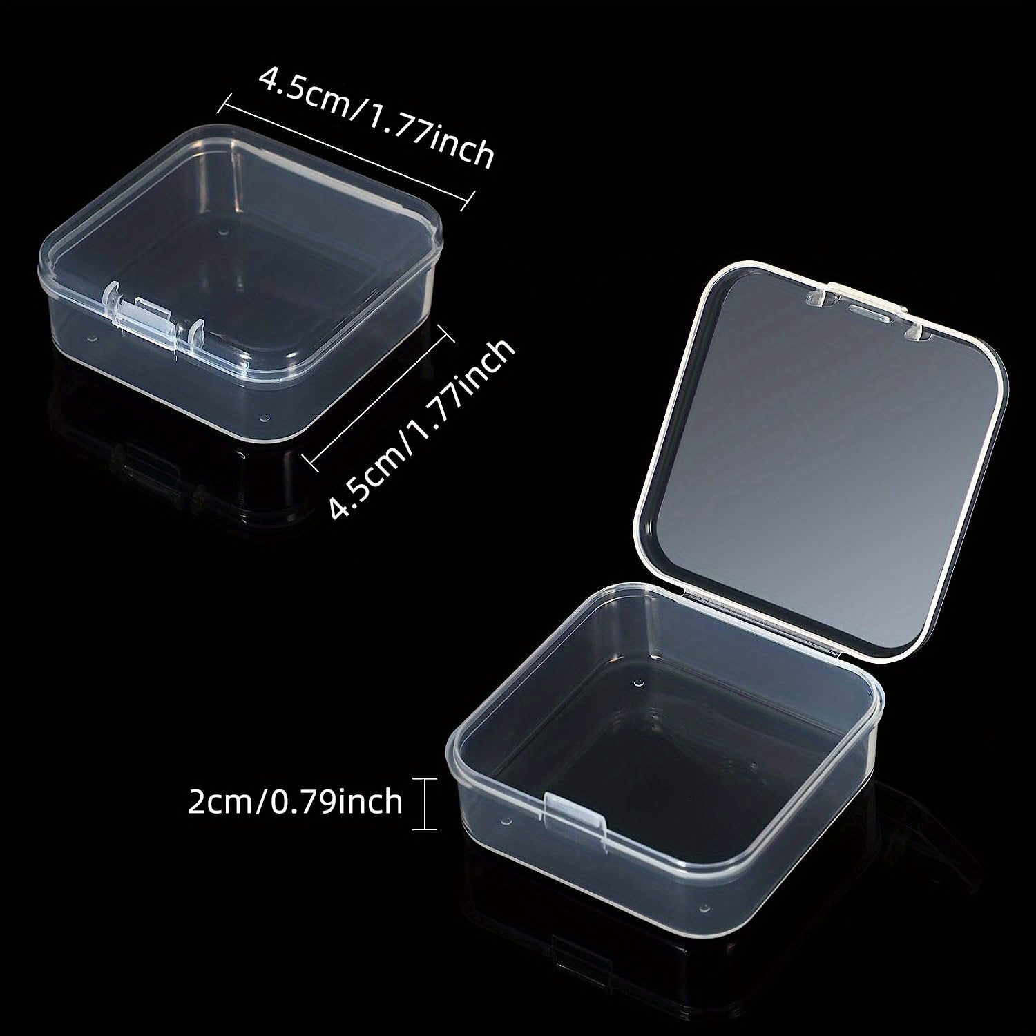 8pcs Clear Plastic Bead Storage Container, Used For Collecting Small Items  Such As Beads, Jewelry, Cards, Stickers And Other Crafts, Portable Storage  Box