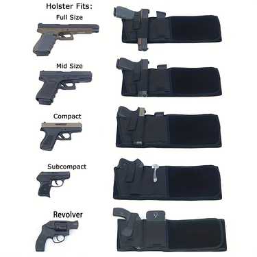 1pc Belly Band Holster For Concealed Carry, Elastic Breathable Holster