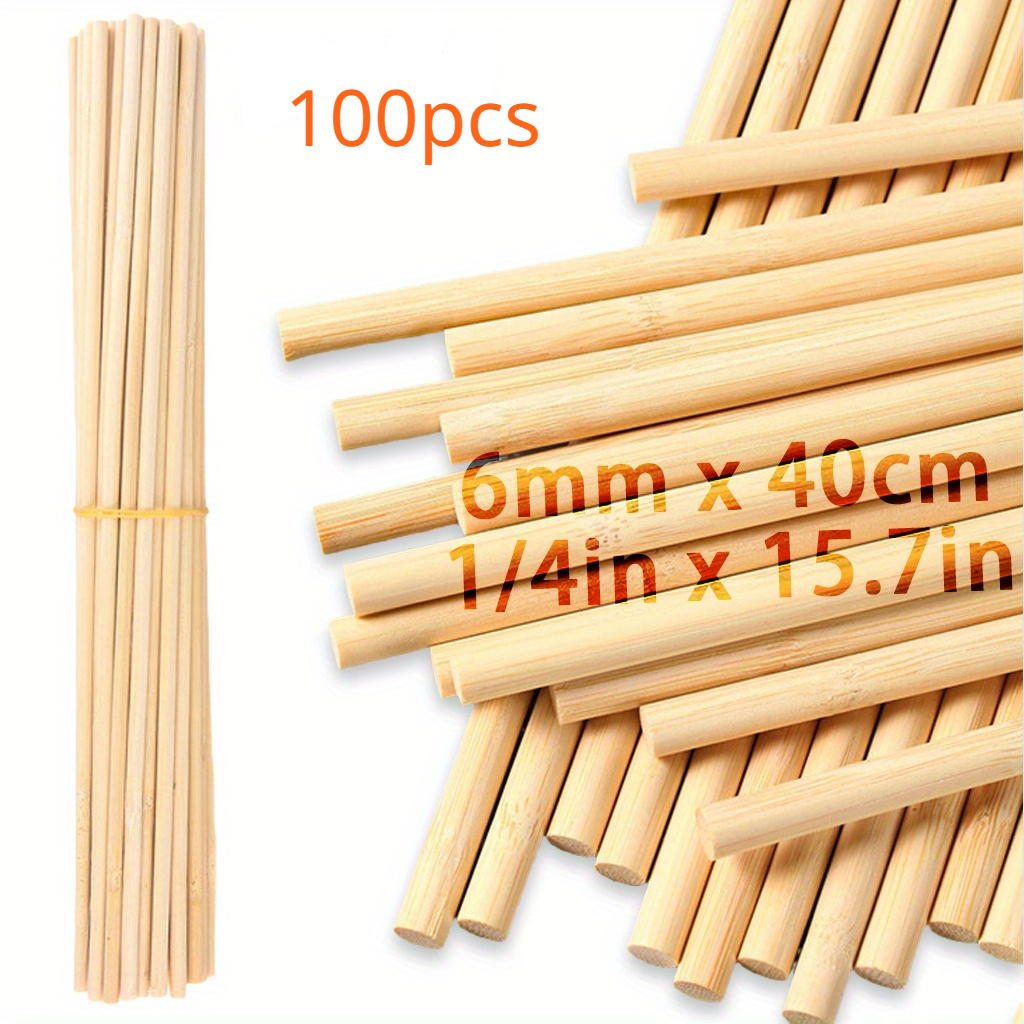 Dowel Rods Wood Sticks Wooden Dowel Rods Bamboo Sticks For - Temu