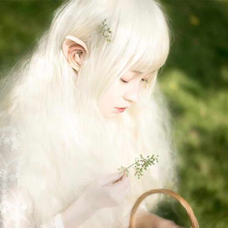 1 Paio Di Oggetti Di Scena Divertenti Per La Festa Di Halloween Cosplay Hobb Elfi Lo Stesso Tipo Di Elfi A Punta Morbida In Lattice Mezze Orecchie - Foto 12