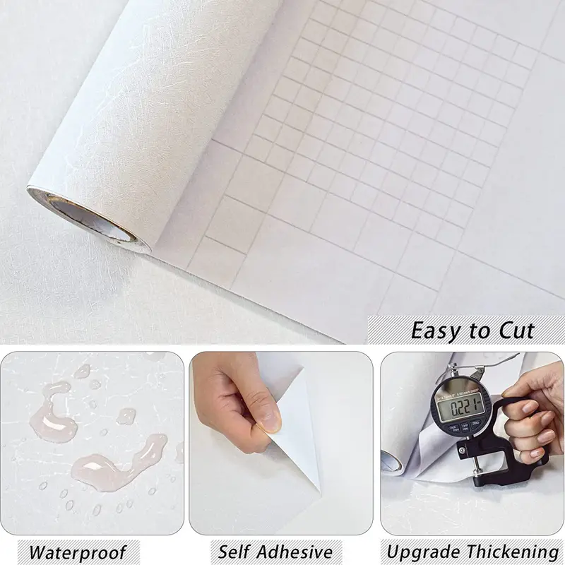 Self adhesive Wallpaper White Silk Cloth Texture Self - Temu