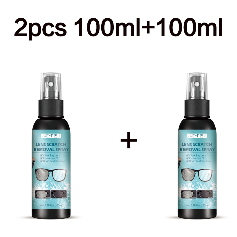  Lens Scratch Removal Spray, Eye Glass Cleaner for Glasses and  Sunglasses, Eyeglass Windshield Glass Repair Liquid, Eyeglass Glass Scratch  Repair Solution, Lens Scratch Remover 100ml (2PCS) : Health & Household
