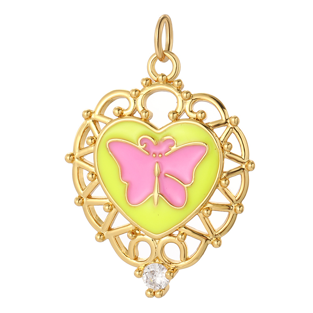 Boho Style 18k Golden Plated Copper Pendants Angel Love - Temu