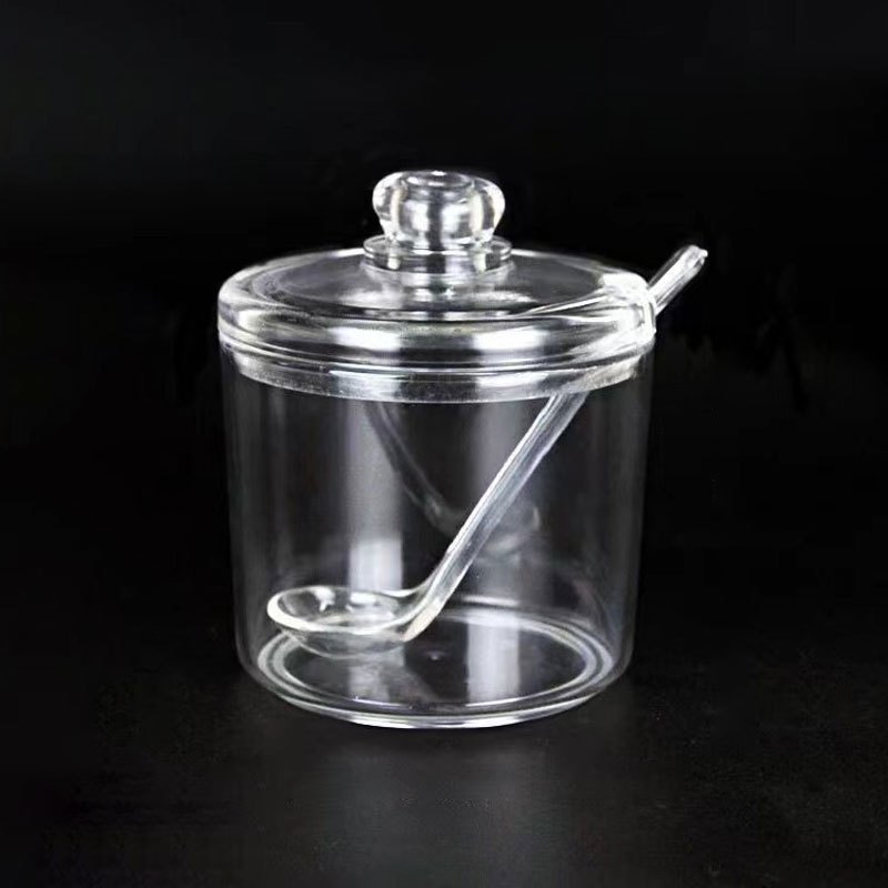 Clear Spice Jar Sugar Bowl Spice Storage Pot With Lid And - Temu