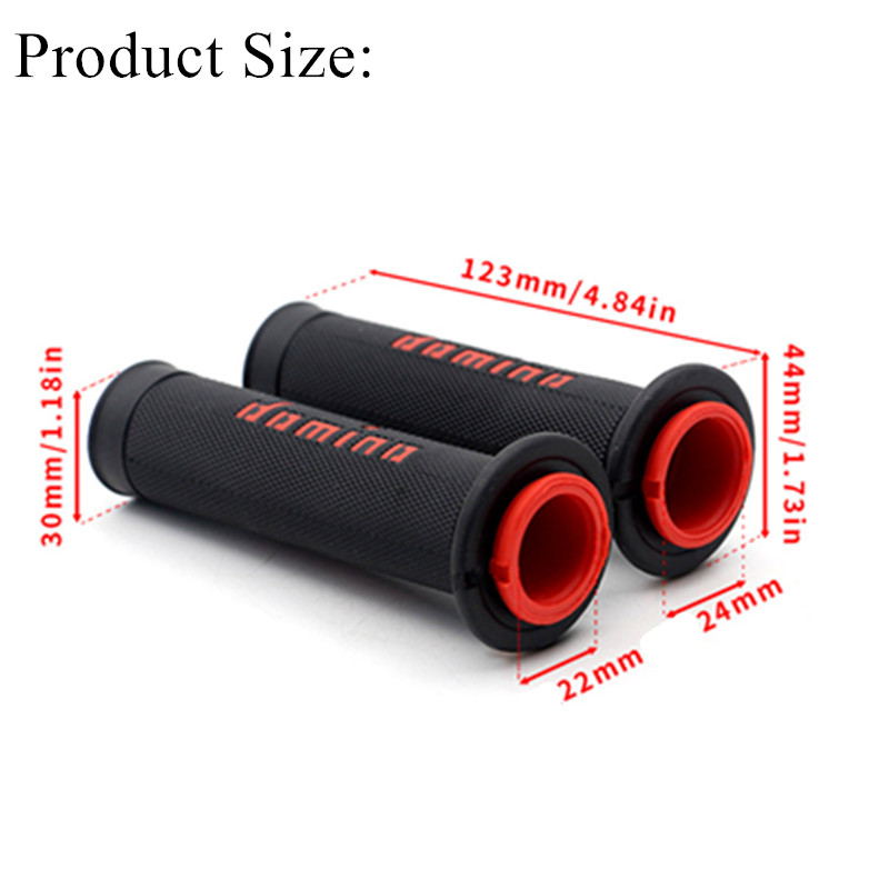 Black Soft Silicon / Rubber Motorcycle Motorbike Hand Grips 22mm 7/8  Universal