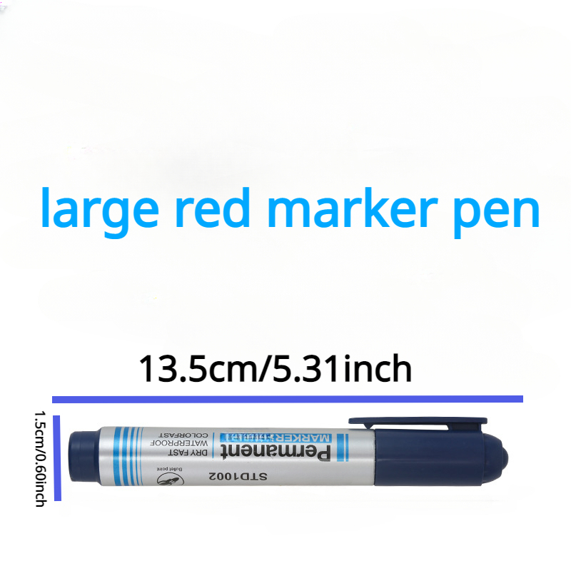 1pc Black/blue/red Colour Big Head Round Head Permanent Marker Bulk  Logistics Courier Can Add Ink The Office Supplies Stationery - Paint  Markers - AliExpress