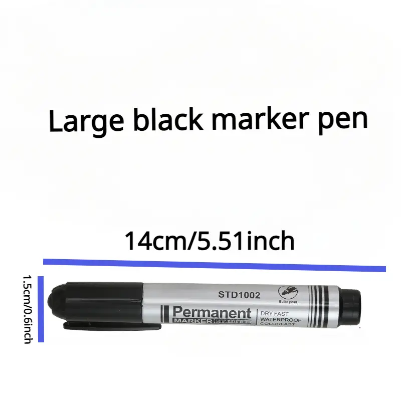 Oil based Marker Black Large capacity Thick Marker Pen - Temu