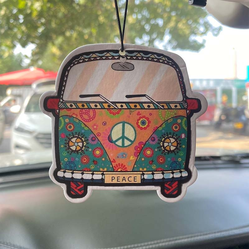 1pc Peace Bus Design Car Aromatherapy Tablet, Car Air Freshener, Car  Perfume, Rearview Mirror Hanging Decoration, Car Interior Accessories