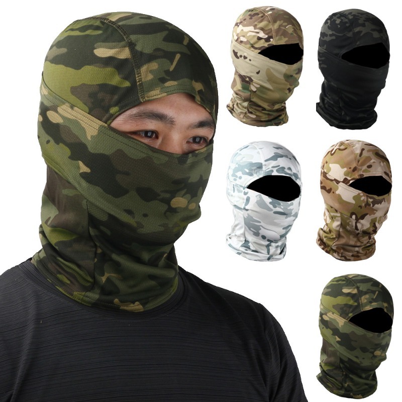 Tactical Balaclava Camo Face Mask UV Protection Ski Sun Hood Cover Helmet  Liner