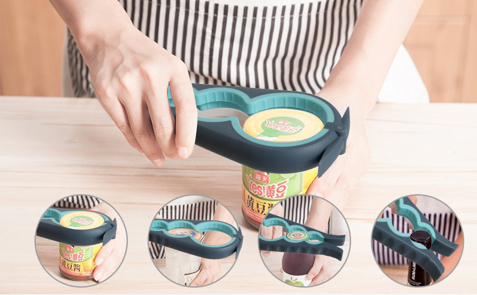 1 Multi Function Jar Opener Kit With Silicone - Temu