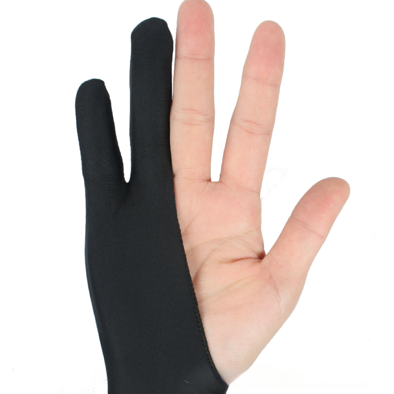 Anti Smudge Two-finger Anti Touch Drawing Gloves For Drawing