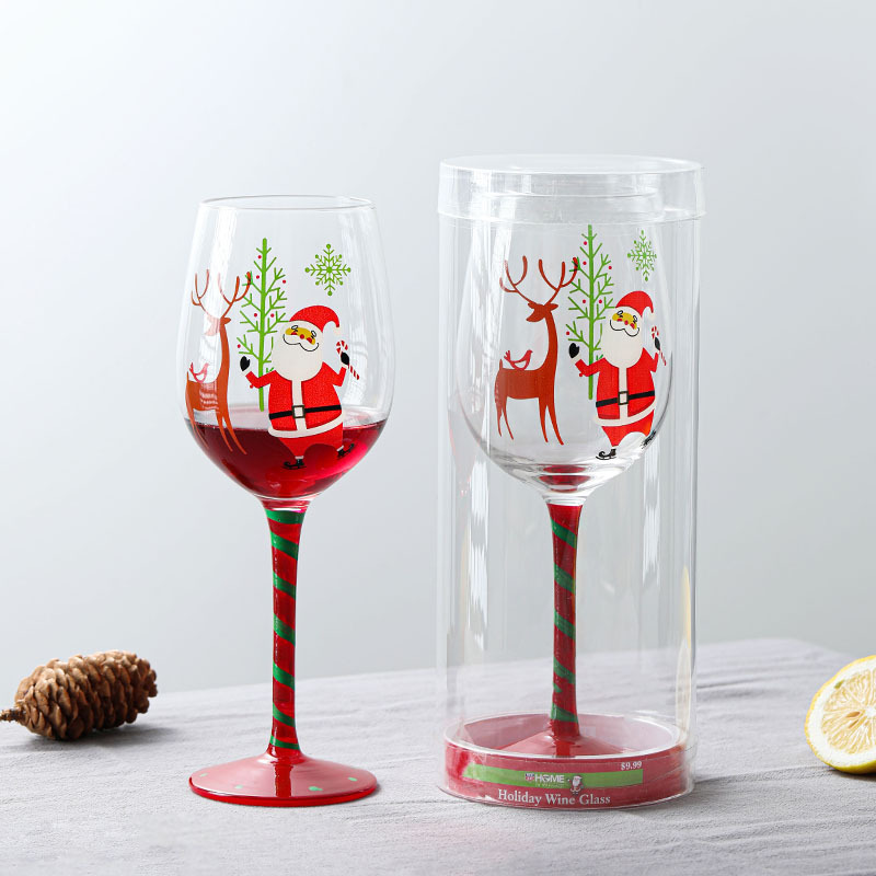 Christmas Pattern Wine Glass Champagne Glass Goblet For - Temu