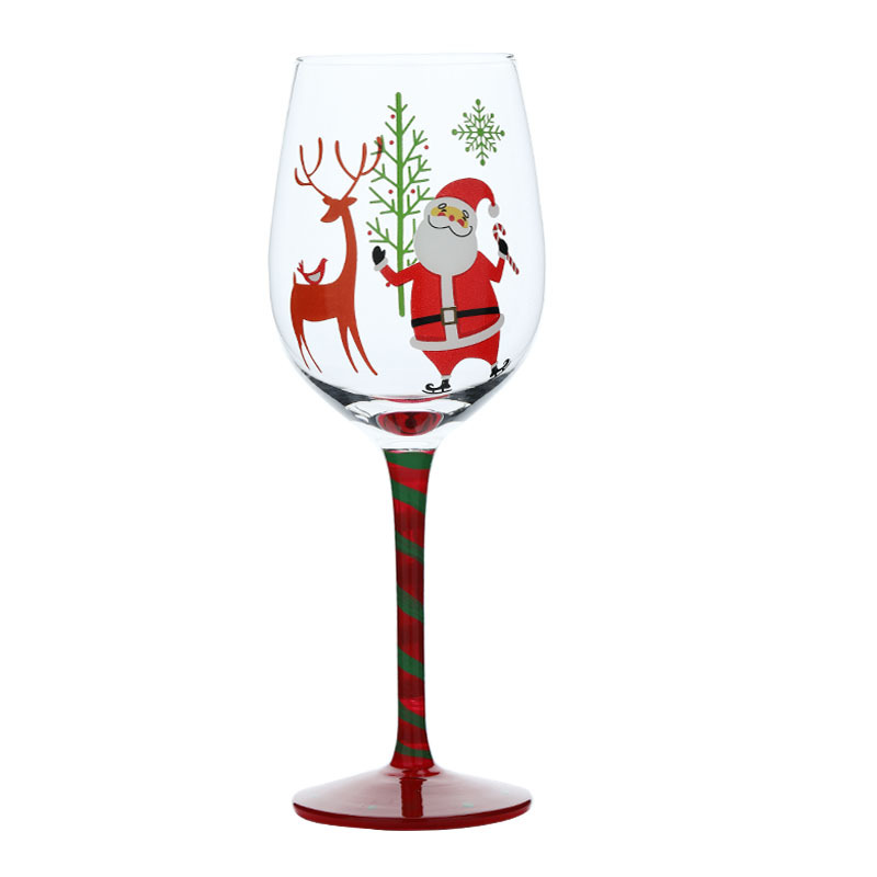 Christmas Pattern Wine Glass Champagne Glass Goblet For - Temu