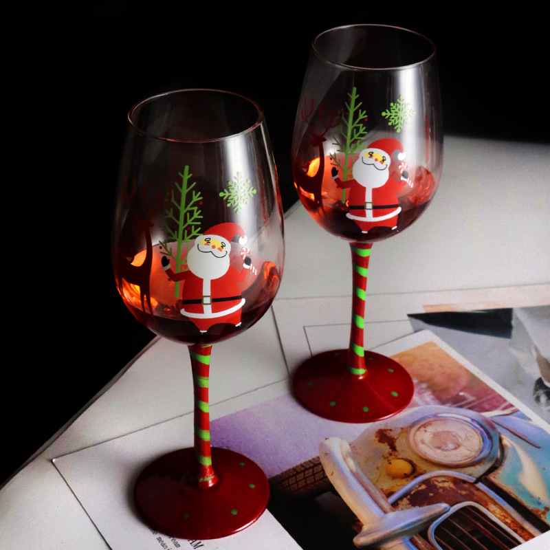 Christmas Pattern Wine Glass Champagne Glass Goblet For - Temu