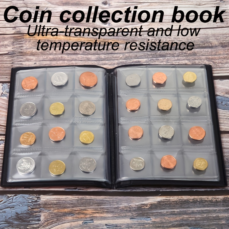 1 Book of Coin Collection Book Practical Coin Collecting Organizer Coin Books for Collectors, Size: 22x17x1.5CM