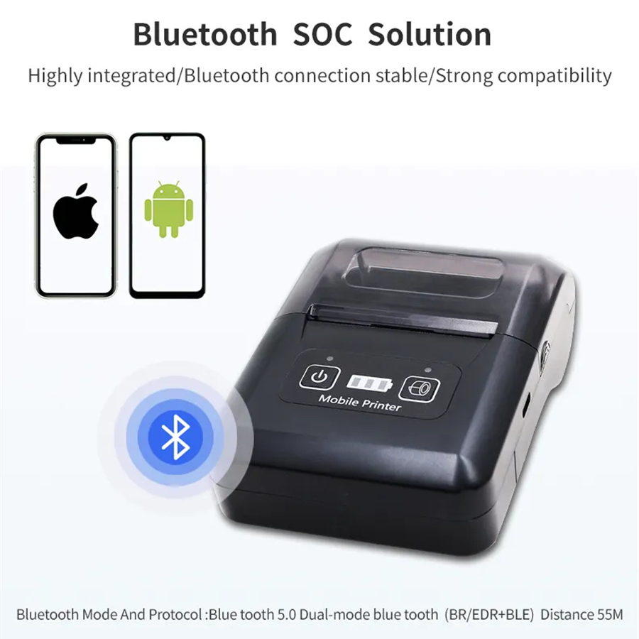 Mini Impresora Portátil Bluetooth Térmica Inalámbrica Ticket