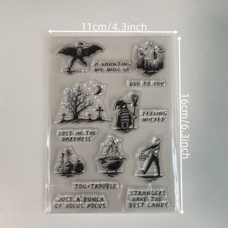 2023 Halloween Collection Clear Silicone Stamps Transparent - Temu