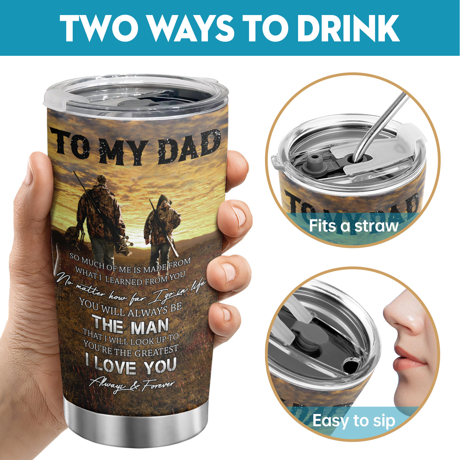 Hunting Gifts For Men, Hunter Gifts For Men, Coffee Cup For Men, Metal Deer  Hunting Tumbler Cup, Insulated Travel Coffee Mug With Lid - Temu