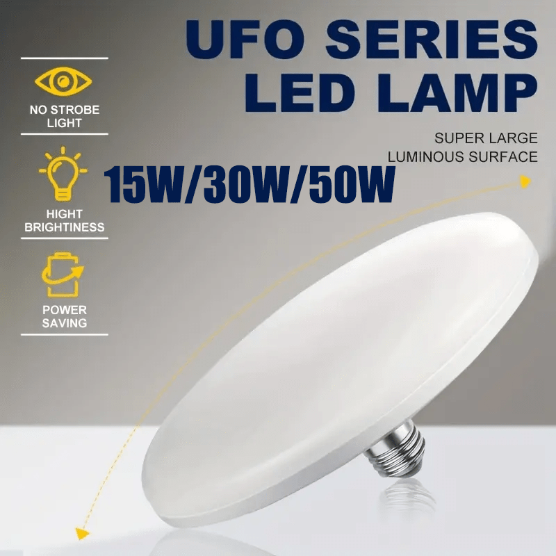15/20/50W Ampoule LED En Forme D'OVNI, E26/E27 Pour La Maison