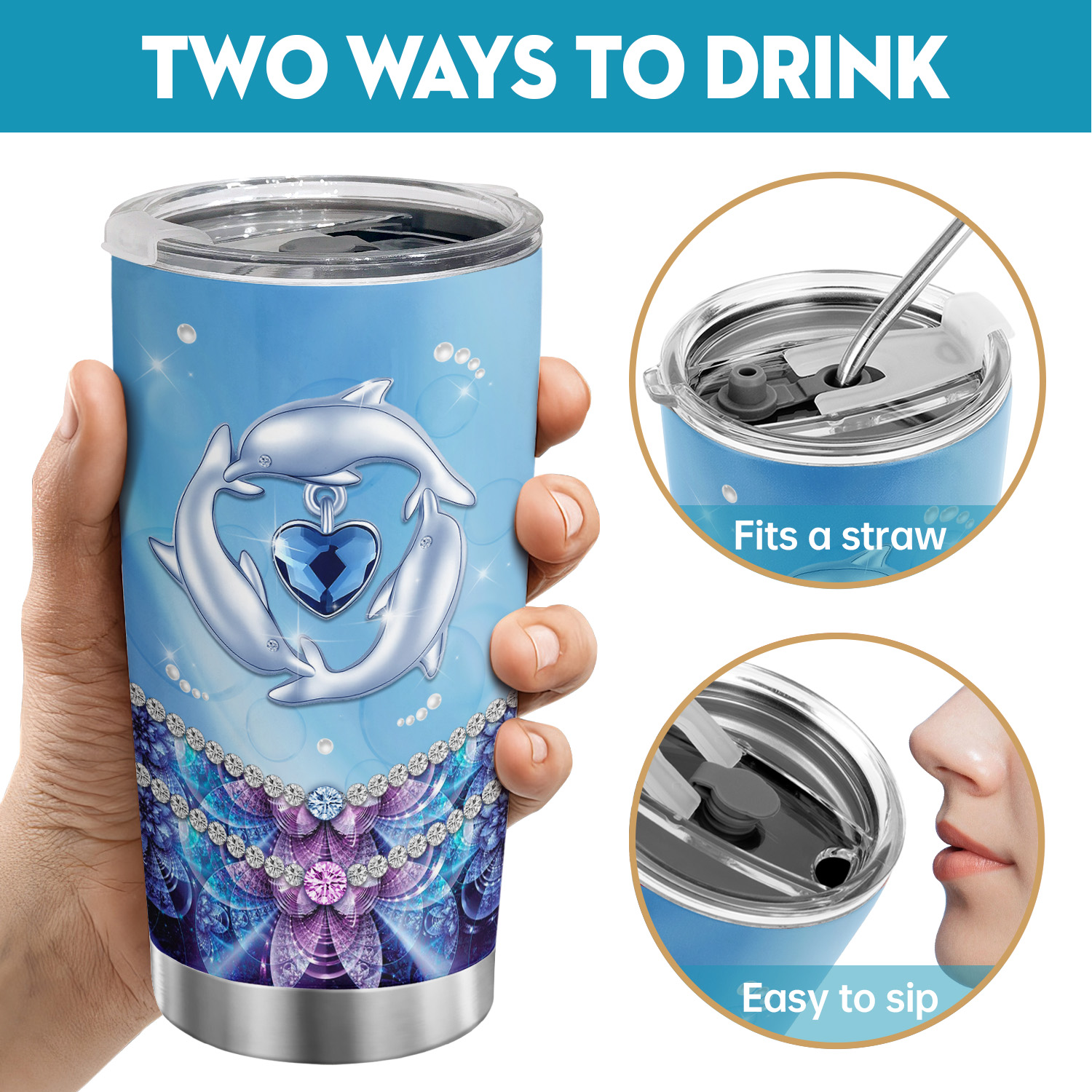 Bluey Mom Tumbler 20oz Stainless Steel Insulated Travel Cup Coffee Mug Lid  Straw