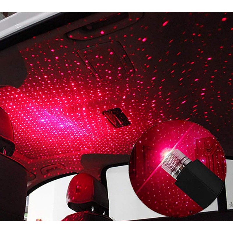 USB Star Projector Night Light, LEDCARE Car Roof Lights, Portable  Adjustable Romantic Interior Car Lights, Portable USB Night Light  Decorations for Car, Ceiling, Bedroom (Violet Blue) : :  Lighting