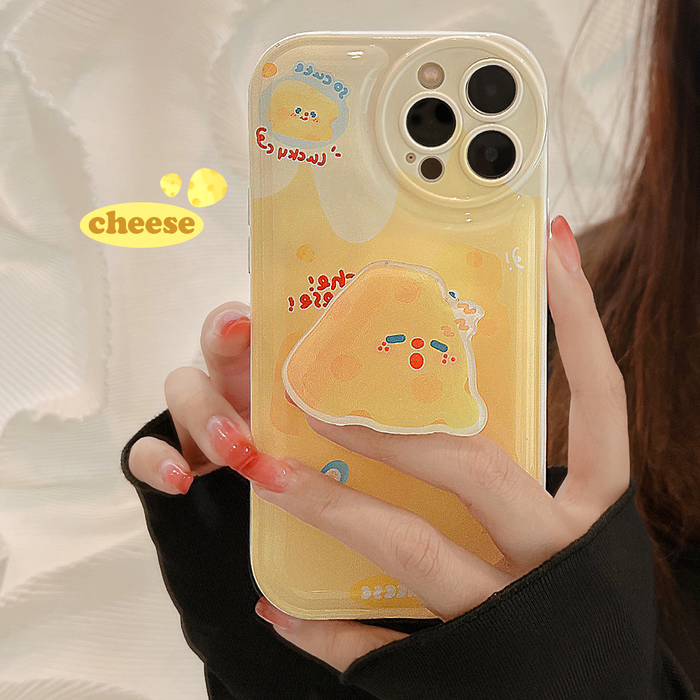 Coque Téléphone Support Design Fromage Housse Protection - Temu
