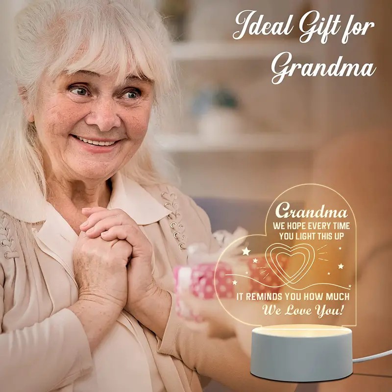 Gifts For Grandma - Grandma Birthday Gifts Engraved Night Light, Best Grandma  Christmas Gifts, Led Lamp Present For Grandmother, Grandparent's Day Gifts  To My Grandma - Temu Japan