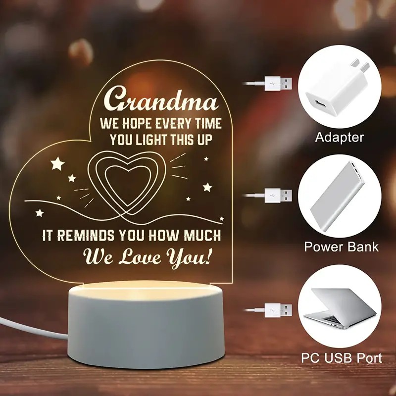 It Reminds You How Much We Love You - Birthday, Loving Gift For Mom,  Mother, Grandma, Grandmother - Personalized Custom 3D Led Light Wooden Base