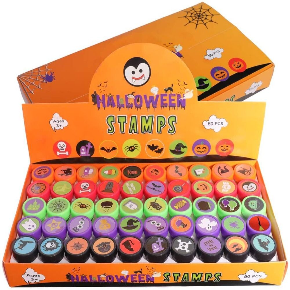 10pcs Assorted Stamps For Kids Self-Ink Stamps Children Toy Stamps Face  Seal Scrapbooking DIY Painting Photo Album Decor Halloween,Thanksgiving And