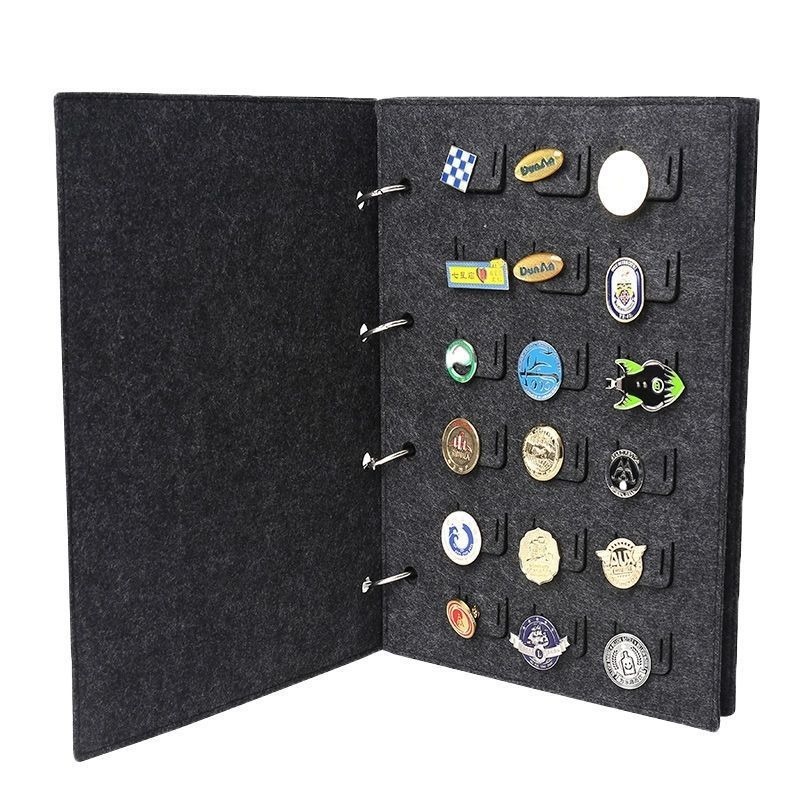 Badge Storage Box Metal Storage Book Brooch Storage Felt - Temu