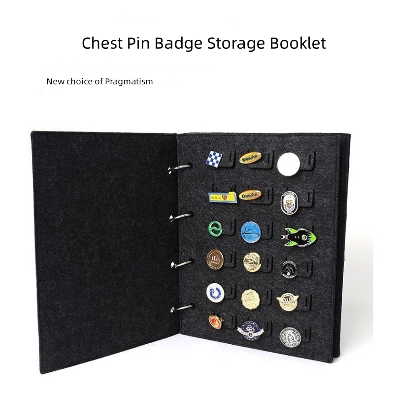 Felt Pin Display Binder Pin Organizer Black Enamel Pin - Temu