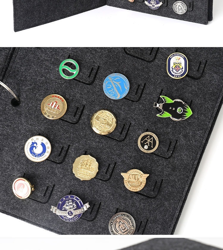 Badge Storage Box Metal Storage Book Brooch Storage Felt - Temu