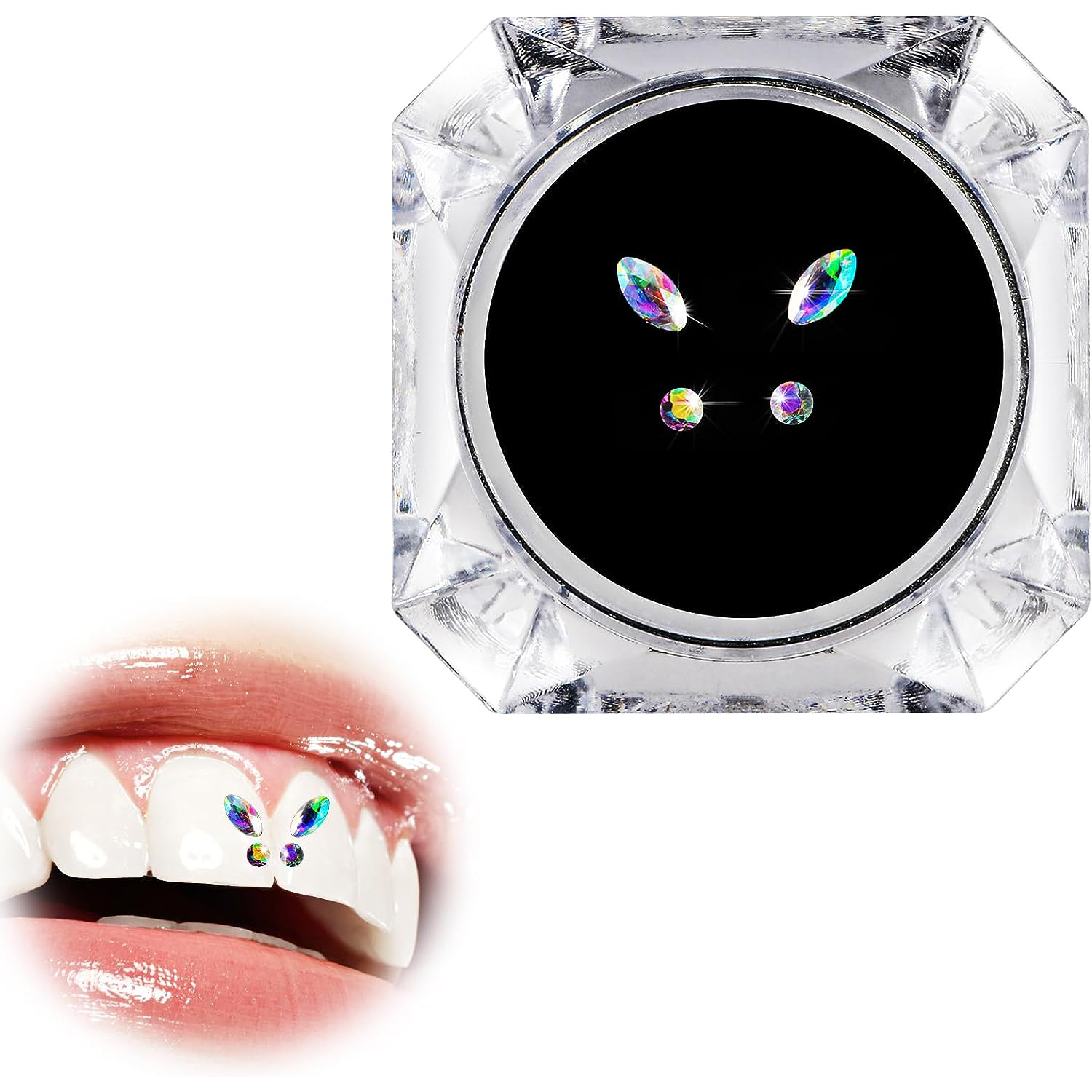 Diy Tooth Gem Kit Shiny Teeth Removable Teeth Artificial Crystal