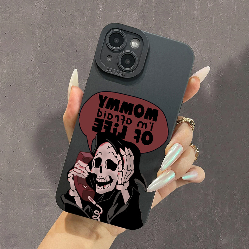 2pcs Funda De Teléfono Con Gráfico De Calavera De Halloween A Prueba De  Golpes Para Iphone