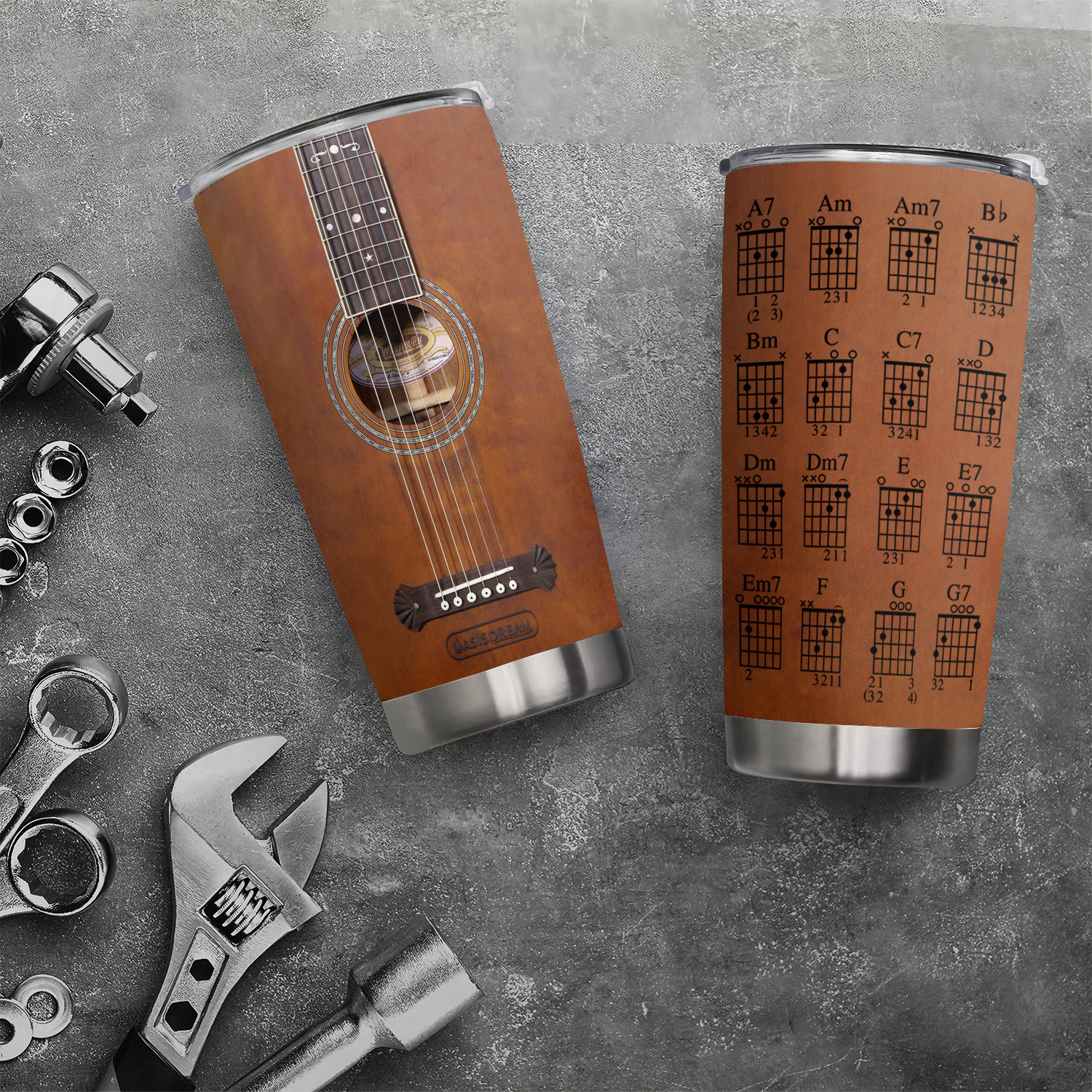 Electric Guitar, 20oz or 30oz Tumbler, Custom Tumbler 